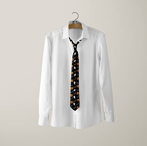 Funny Men’s Tie Holiday Season Party Gifts Pumpkins/Bats/Ghost Neckties For Halloween #TOP2