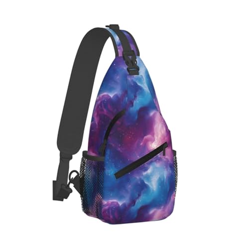Sac banane de voyage et randonnée imprimé nuage violet pour le sport