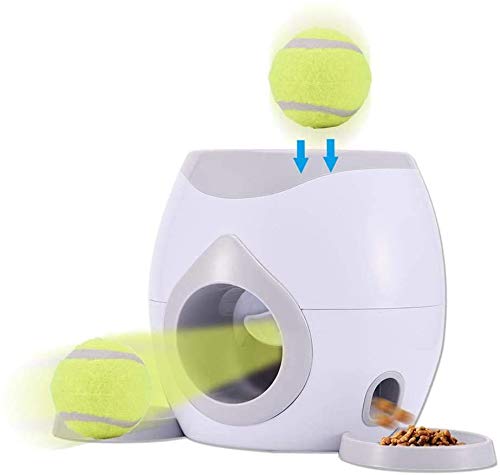 Lanceur de balle automatique pour chien contre l'ennui - Jeu de tennis interactif et autonome