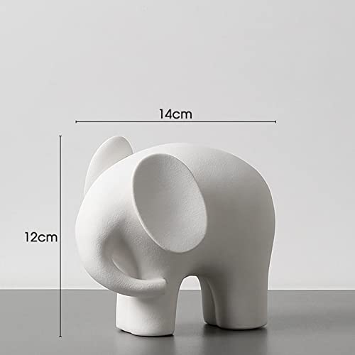 Estatua Elefante Decorativa Cerámica Moderna Pequeña miniatura 6