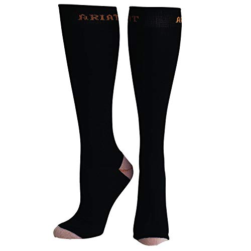 ARIAT Women's Women's Tall Boot Sock Sockshosiery, Black, OSFM
