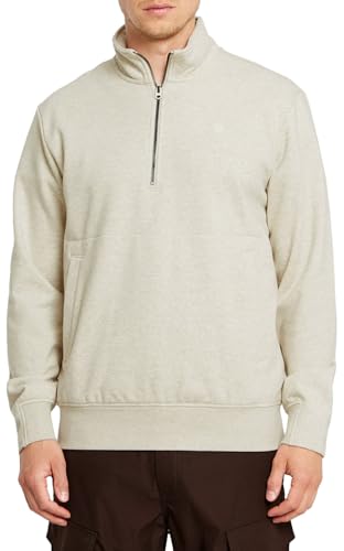 T-Shirt Bomber Half Zip G-Star Homme Sweat Léger Noir