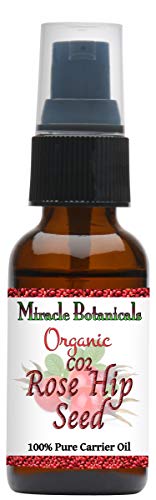 Miracle Botanicals Organic CO2 Extracted Rose Hip Seed Oil - 100% Pure Rosa Canina - Therapeutic Grade (1OZ)