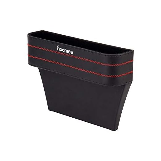 HOOMEE Organizador de Bolsillo Lateral Premium Para el Asiento del Coche. Con Colector de Monedas Desmontable -Accesorio Interior Para el Hueco del Asiento, Más Espacio, Adapta a la Mayoría de Coches