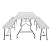 Office Star Resin Furniture for Indoor or Outdoor Use, 3-Piece Set, 2 Folding Benches and 6 Foot Table