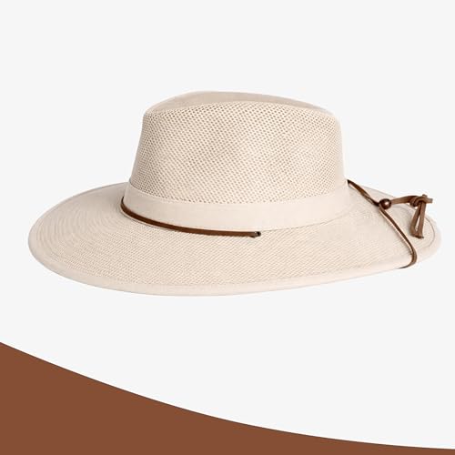 Image of Henschel Hats Aussie Breezer Grande Hat - Extra Wide-Brim Sun Hat for Men | Perfect Men's Summer Hat for Camping