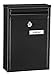 ARREGUI Zaguán E5754 Buzón Exterior de Acero, Tamaño S (Correo DIN A5), Buzón de Pared Pequeño, Buzón de Correo con Boca Trasera Recogecartas, Fácil de Instalar, Negro