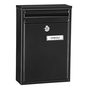 Arregui 1832D87 Postbus voor Outdoor of Indoor Hal, Zwart