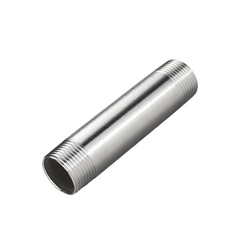 Tube inox 316L G1/2 de 100mm avec double filetage mâle pour plomberie durable