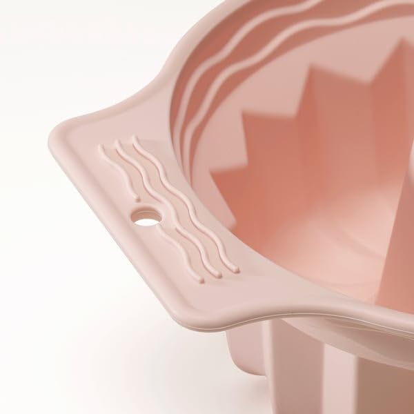ProTuning BAKTIDER - Molde para tartas estriado, color rosa pálido, 22 cm