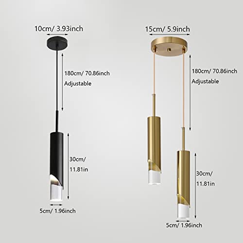 Lámpara colgante de techo de diseño minimalista con iluminación de dos luces 3