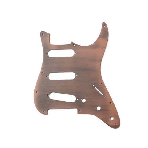 Plaque SSS guitare ST cuivre rouge antique en aluminium brossé ultra résistant