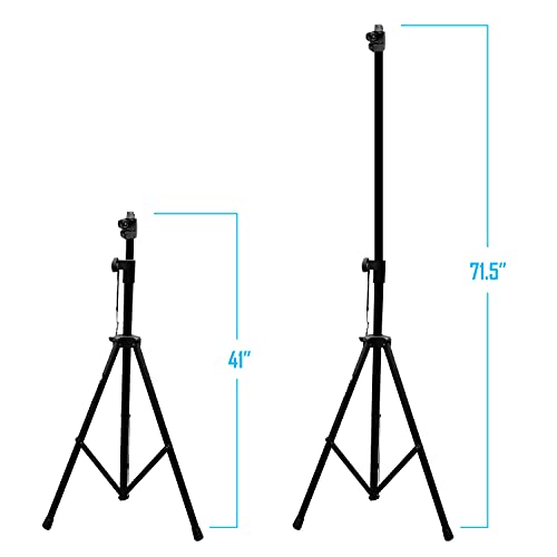 Axcessables Microphone Isolation Shield Stand Only. Single-Cast Stand 4Ft4"- 6Ft. For Thread Mount And Back Mount Vocal Isolation Shields. Mic Thread Adapters Included (Sf-Tripod) #TOP1