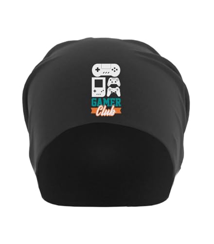 Bonnet souple Gamer Club coton fin noir léger stretch taille unique