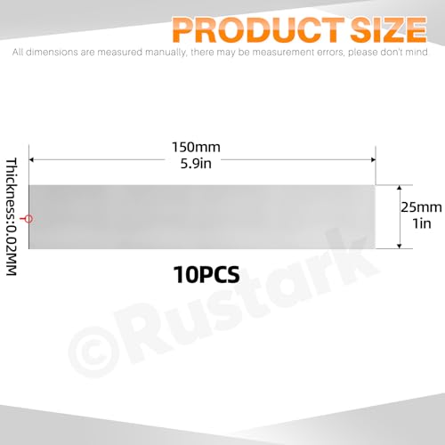Rustark Edelstahl Blechstreifen Edelstahlblech Metallstreifen Metallplatte zum DIY Reparatur (Silber, 0.02MM)