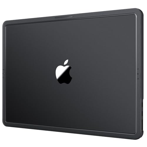 Image of Soonjet Compatible with MacBook Air 13 inch Case M5 M4 M3 M2 2026 2025-2022, Release Model A3449 A3240 A3113 A2681, [Anti-Crack Upgrade] Hard Shell Laptop Cover for MacBook Air 13.6 inch - Space Black
