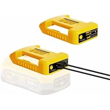 2 Pack USB Charger Adapter Compatible with Dewalt 20V Battery, Battery Holder with USB-C Charging & USB-A Port, Power Connector Adapter Adapter Only