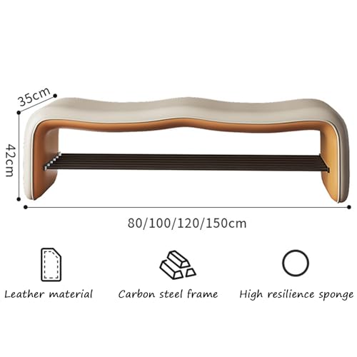 Banc de rangement à chaussures avec coussin d'assise confortable style moderne L80 - 3