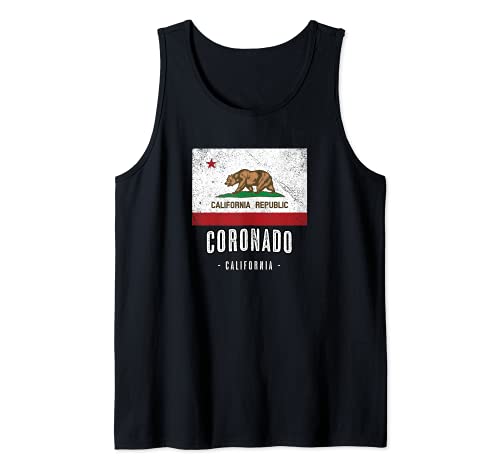 CORONADO California | Cali City, CA USA Ciudad Bandera - Camiseta sin Mangas