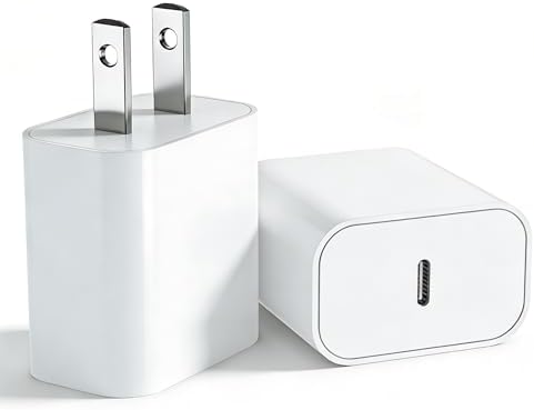 USB C Charger Block, 2Pack for iPhone 17 16 Fast Charging Plug Adapter