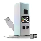 Mini Rechargeable Soldering Iron Pen, with Built-In USB C Battery Cable, Adjustable Voltage 1.5v-4.2v, LED Display, Removable Thread Burner Tip (Pearlescent)