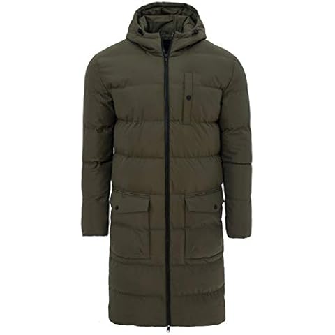 Soulstar Men's Longline Hooded Winter Coat Cover
