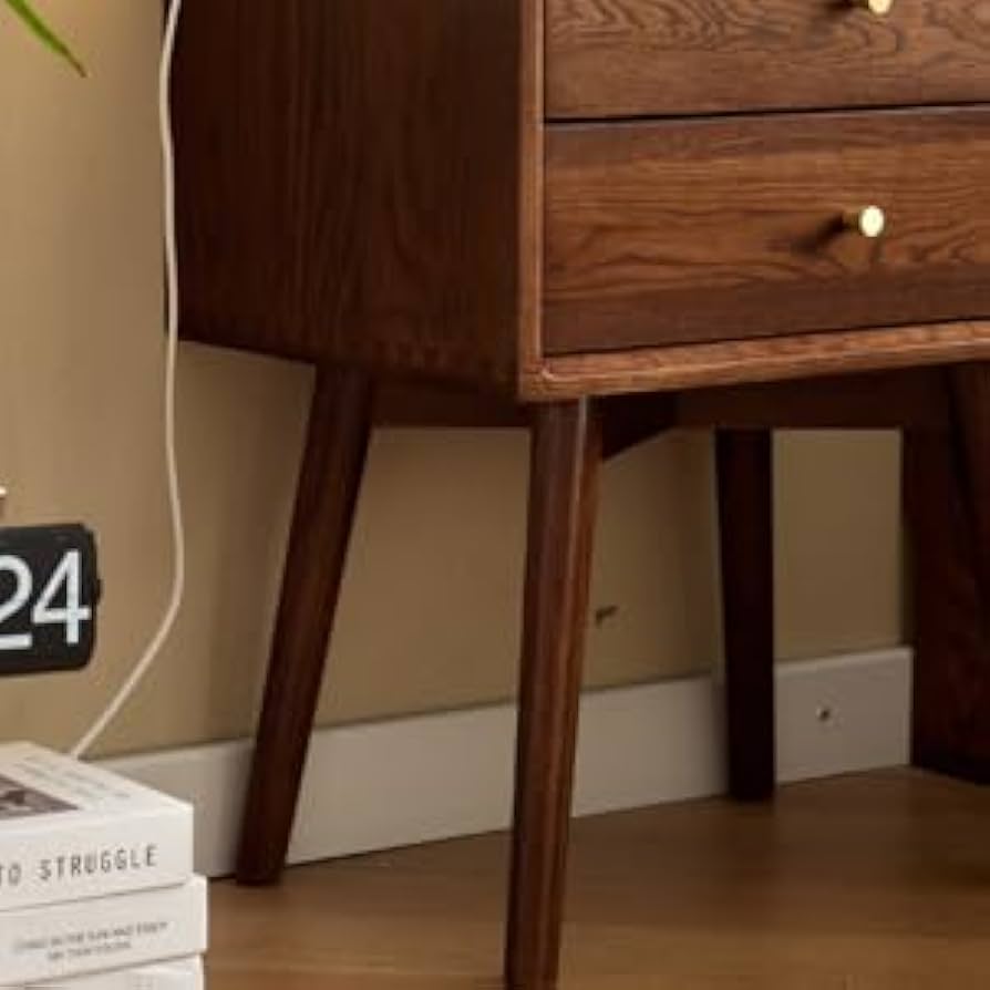 MU RONG サイドテーブル ブラウン 直径60cm 高さ60cm Amazon｜MU RONG サイドテーブル 丸 テーブル アメリカオーク