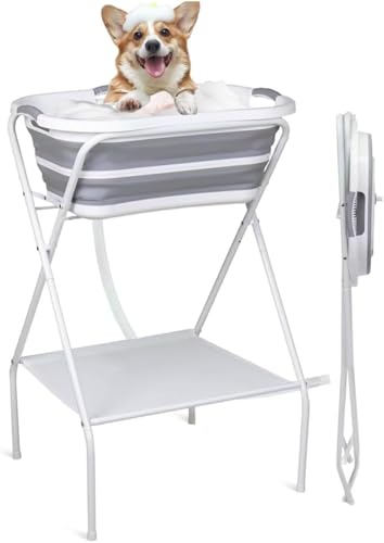 TUIYIDUO �� �o�X�^�u �y�b�g�p�o�X�^�u �܂肽���� �X�^���h�t�� �L������ ��e�� �L�������C�p �|�[�^�u���o�X�^�u �r���v���O���t�� �x�����_ �����C�ɓK�p (�D�F�C66x42x99.8cm)