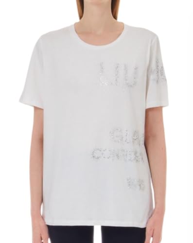 T-shirt Liu Jo blanc chic à strass pour illuminer vos tenues décontractées