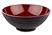 Bol APS "Asia Plus" de melamina casi irrompible, versátil bol de plástico apilable, ensaladera, negro / rojo, Ø 20 cm, 1,1 litros.
