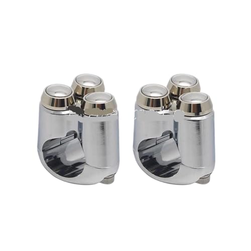 Interrupteur guidon moto universel en aluminium chromé à 3 boutons pour Cafe Racer