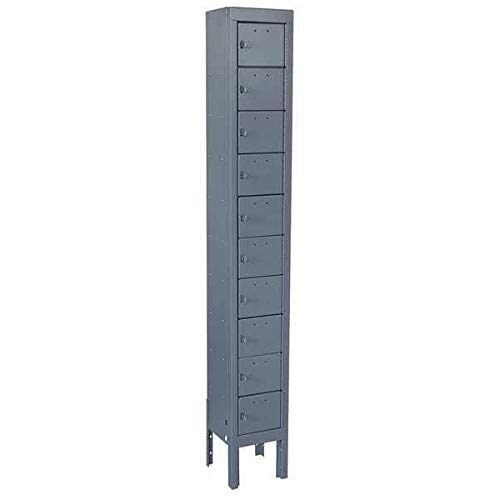 Image of Gray Cell Phone Locker, (10) Tier, Lock: Padlock Hasp, (1) Wide, Openings: 10,210417010