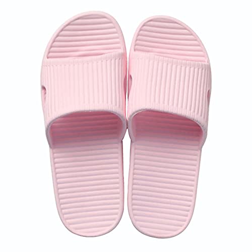 Oniphia Pantoufle de Bain Chaussons été Chaussures de Piscine Femmes Et Hommes Schlops Sandales Chaussures Plage Antiderapant Pantoufle Pour Usage Intérieur Et Extérieur Rose(240MM EU37/38) Cover