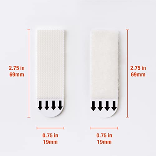 Image of MOVELYST 24-Pairs(48 Strips) Medium Picture Hanging Strips, Hook and Loop Tape, Picture Hanger Damage Free, Waterproof Adhesive Strips for Frame Hanging and Christmas Decorations, Heavy Duty