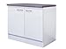 Produktbild Smart Möbel Spülenunterschrank 100 cm mit Arbeitsplatte/ohne Spüle Weiß - Nawa