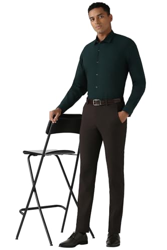 Image of Peter England Men's Cotton Solid Regular Fit Shirt