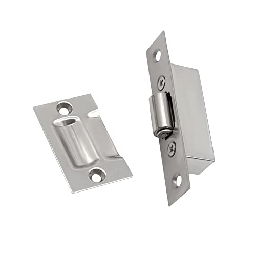 INCREWAY 1 Set verstellbarer geräuschloser Rollenschnäpper Türkugelschnäpper mit Schließblech für Schranktür