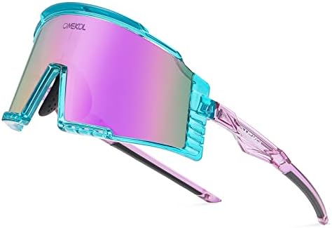 OMEKOL Sports Baseball Sunglasses Men Women Running Cycling Glasses Mountain Bike Goggles MTB Riding Bicycle Eyewear Outdoor(F11)