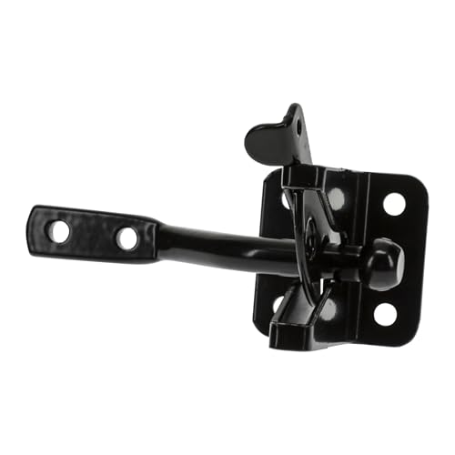 National Hardware Automatic Gate Latch Model N184-861 Black Steel 4 in Strike for Outswing Gates Doors Animal Pens Farm Fence Outdoor Metal Gate Hardware Latch System by National Hardware - Used condition - US$5.45