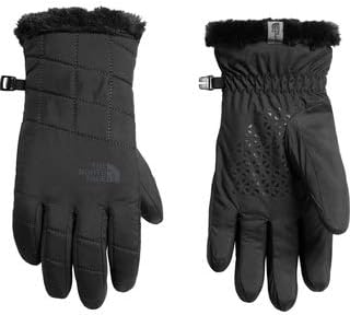 The North Face New Women's Mossbud Swirl High Loft Fleece Gloves Medium Black