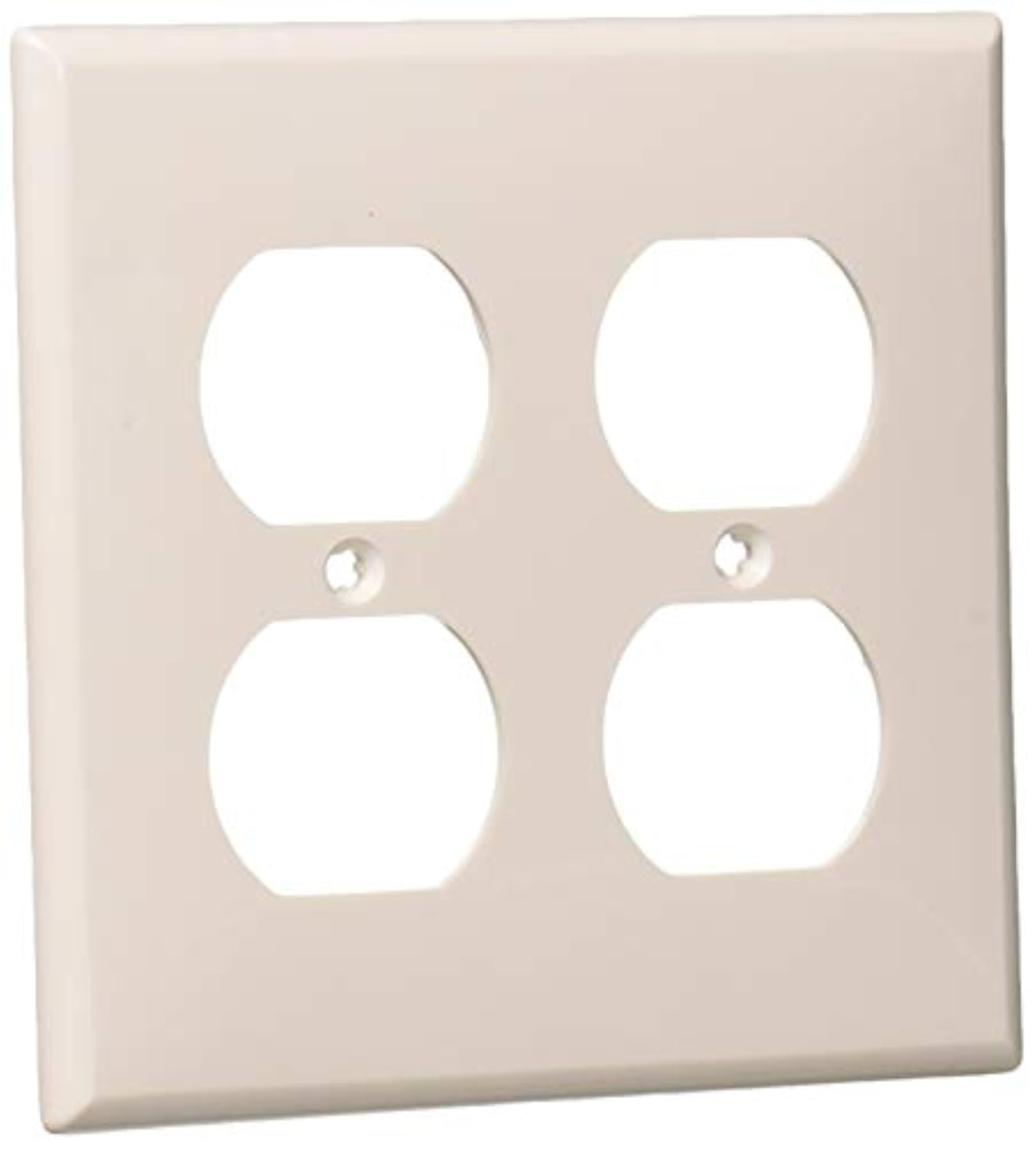 80716-W 2-Gang, 2-Duplex Standard Nylon Wallplate, White, 25-Pack