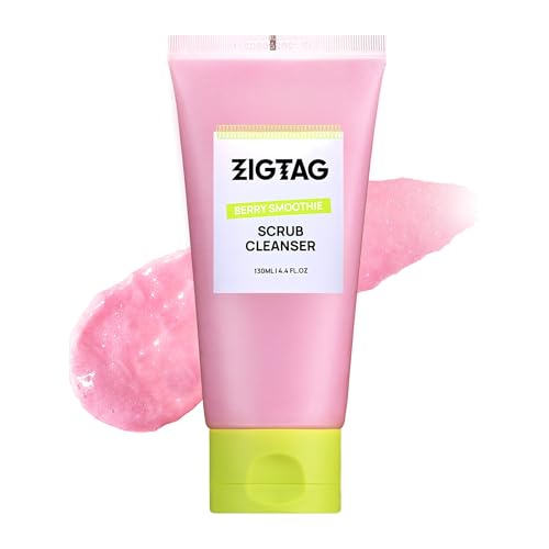 Image of 4-in-1 Konjac Jelly Face Cleanser - Gentle Daily Exfoliating, Deep Cleansing, Pore Care & Makeup Removal | Berry Smoothie Texture with Raspberry & Vitamin B+C+E Complex | Dermatologist-Tested - 130 ML