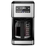 Electactic Coffee Maker, 14-Cup Programmable Drip Coffee Makers with Reusable Filter & Keep Hot Plate, Auto Pause Small Coffee Machines with Large Coffee Pot,Timer, Self-cleaning,Stainless Steel