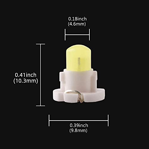 Grandview T4.2 Cob 1 Smd Led For Dashboard Instrument Cluster Light Car Light Bulb Side Light Indicator Light Interior Panel Bulb Light 12V (White) 10Pcs #TOP1