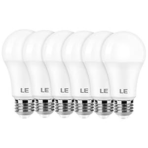 LE 100W Equivalent LED Light Bulbs, 14W 1500 Lumens Daylight White 5000K Non-Dimmable, A19 E26 Standard Base, 10000 Hour Lifetime, Pack of 6