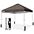 CROWN SHADES 10x10 Pop Up Canopy - Beach Tent with One Push Setup - Outdoor Sun Shade for Events, Parties, Camping - Gazebo with STO-N-Go Cover Bag, Silver Coated Top, 3 Height& 4 Sand Bags, Coffee