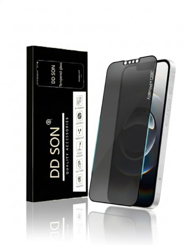 Image of DD SON Military Grade 360 Degree Privacy Tempered Glass for iPhone 13 /13 Pro / 14 / 16E (6.1 inch) Anti-Spy Screen Protector with Accessories Kit, Shatterproof & Scratch Resistant Screen Guard