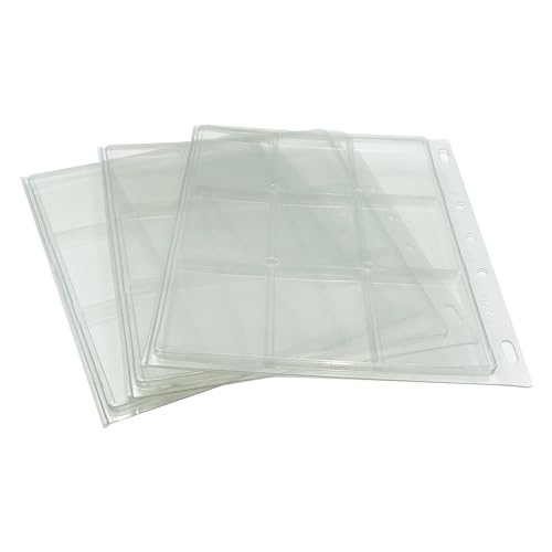 Hoja transparente para almacenamiento de monedas 9 compartimentos miniatura 1