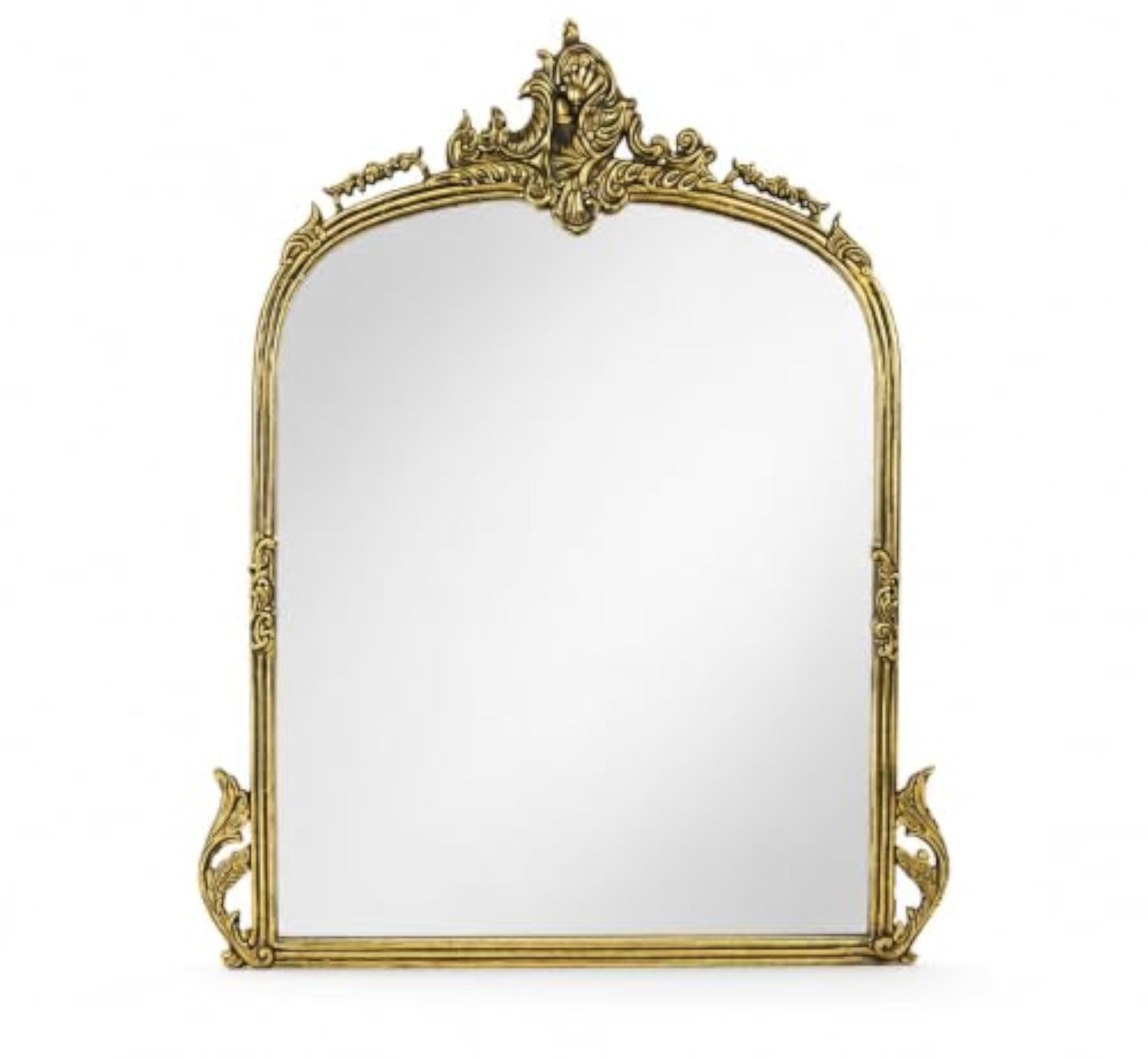 Wall Mirror, 36x24 Inch, Arched, Victorian Style