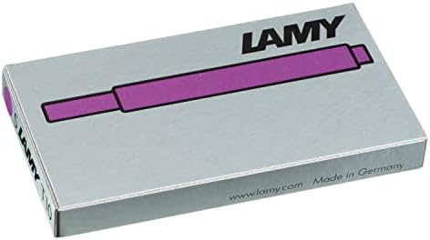 Lamy T10 Purple / Violet Fountain Pen Ink Cartridges Refills Spare Replacement For All Lamy Fountian Pens (Pack Of 1 - 5 Ink Cartridges)